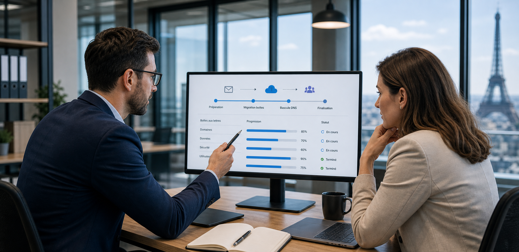 Migration messagerie Microsoft 365 Paris
