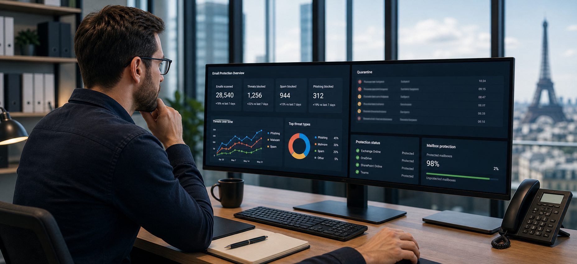 Hornetsecurity - protection antispam et anti-phishing pour Microsoft 365 et Exchange